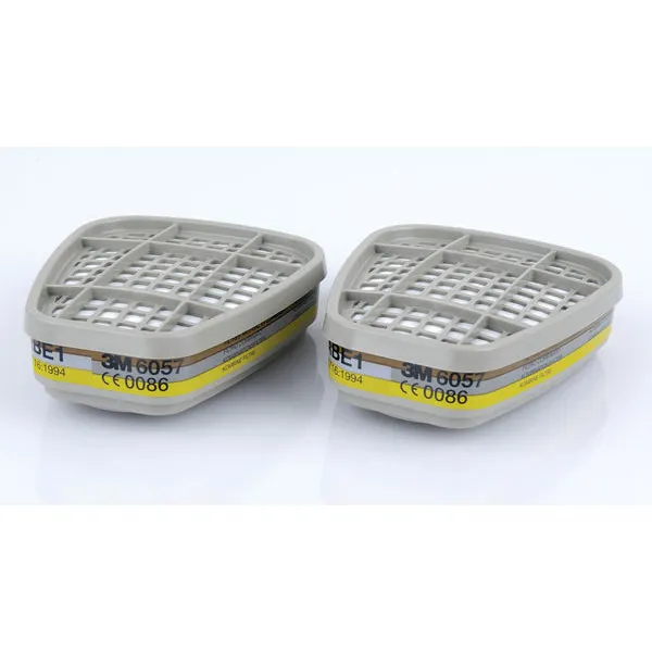3M 6057 ABE1 Respirator Filter (Pack of 8) — White